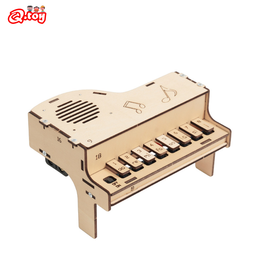 Diy Electronics For Kids - Modello di pianoforte elettronico in legno