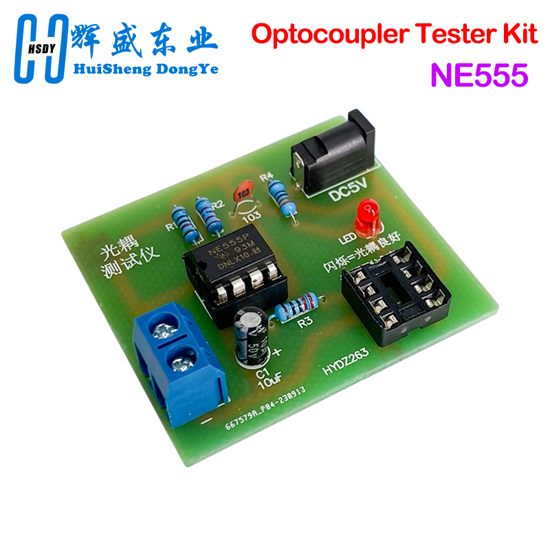 Diy Electronics Test Equipment - Kit tester accoppiatore ottico 555 Circuito