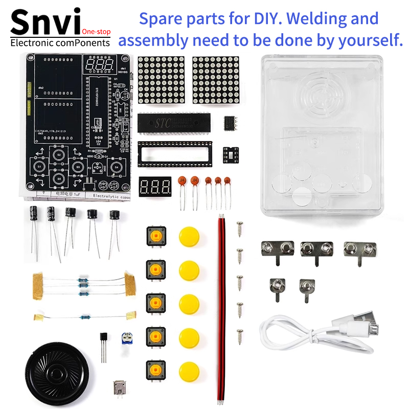Diy Electronics For Kids - Kit Console di Gioco Pixel Fai-da-Te