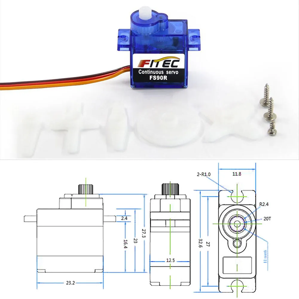 Feetech Mini FS90R Micro Servo - Diy Electric Car recensione e prezzo