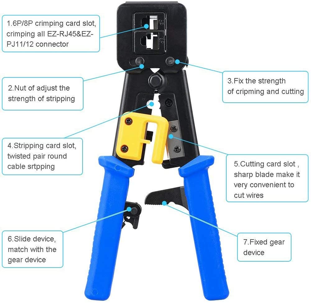 Crimpatrice ZoeRax RJ45 per co - Wire Stripper Cutter recensione e prezzo